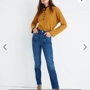 Madewell Straight Jeans in Bandry Wash: Seamed Edition - size 25